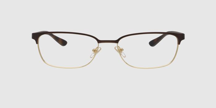  Dark brown Full frame Rectangle Eyeglasses for Men and Women