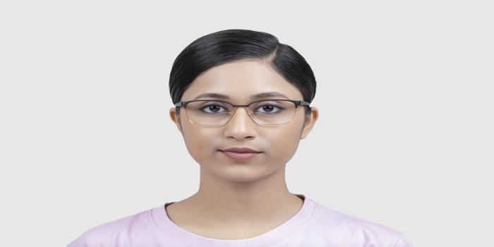  Dark brown Full frame Rectangle Eyeglasses for Men and Women