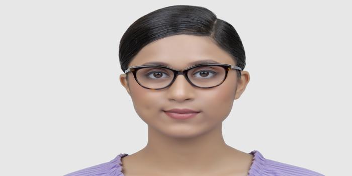  Dark brown Full frame Cat eye Eyeglasses for Women