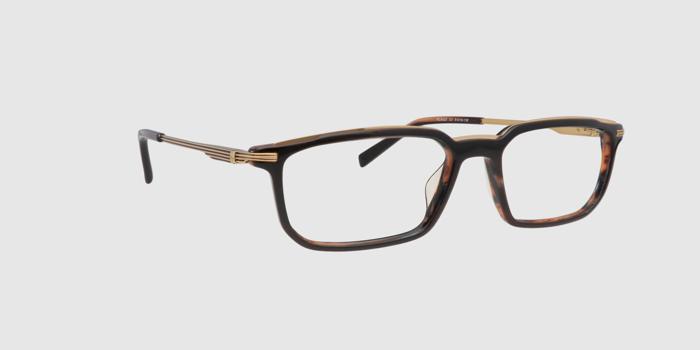  Dark brown Full frame Rectangle Eyeglasses for Men and Women