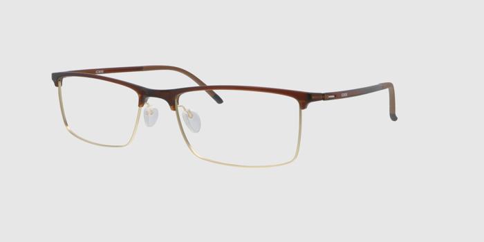  Dark brown Full frame Rectangle Eyeglasses for Men