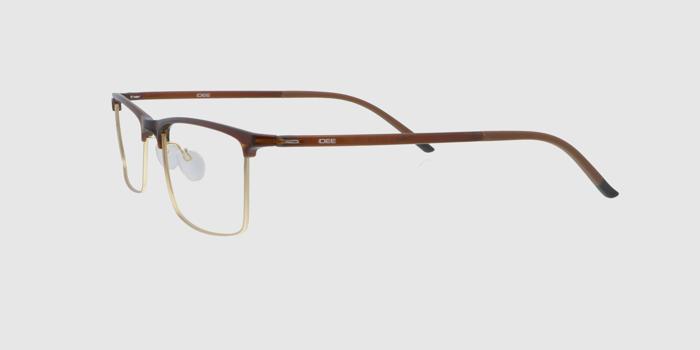  Dark brown Full frame Rectangle Eyeglasses for Men