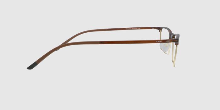  Dark brown Full frame Rectangle Eyeglasses for Men
