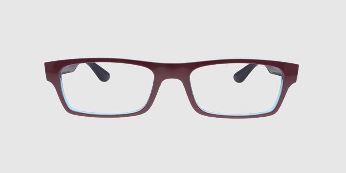  Burgundy Full frame Rectangle Eyeglasses for Men and Women