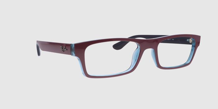  Burgundy Full frame Rectangle Eyeglasses for Men and Women
