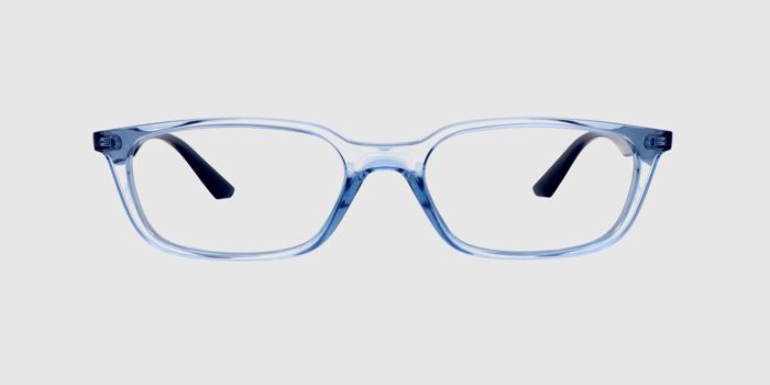  Blue transparent Full frame Rectangle Eyeglasses for Women