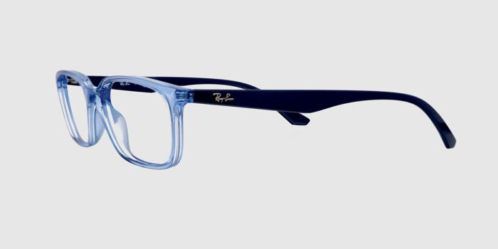  Blue transparent Full frame Rectangle Eyeglasses for Women