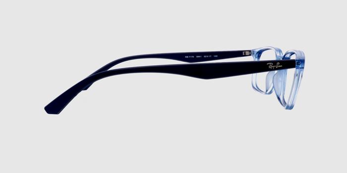  Blue transparent Full frame Rectangle Eyeglasses for Women