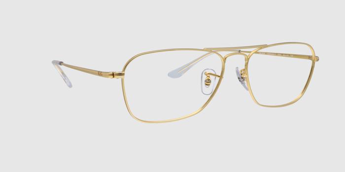  Dark golden Full frame Aviator Eyeglasses for Men and Women