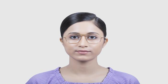 Dark golden Full frame Aviator Eyeglasses for Men and Women