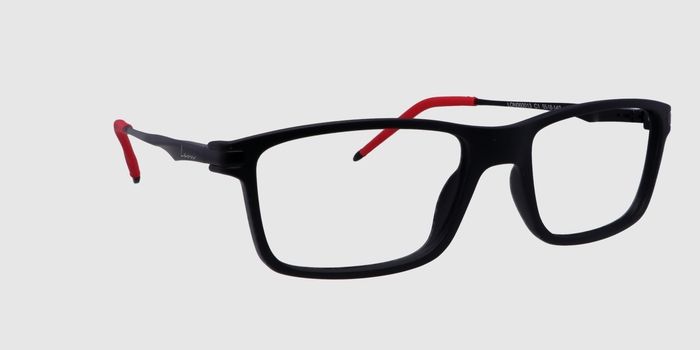  Matt black Full frame Rectangle Eyeglasses for Men and Women