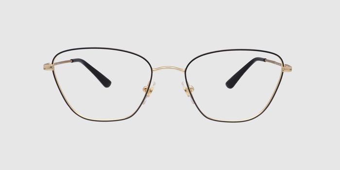  Black and gold Full frame Butterfly Eyeglasses for Women