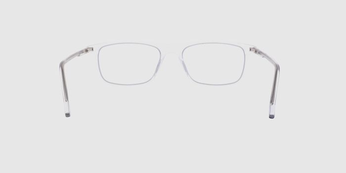  White transparent Full frame Rectangle Eyeglasses for Men and Women