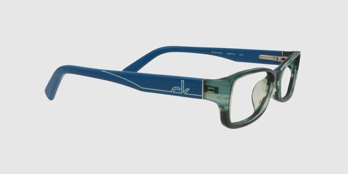  Teal green transparent Full frame Rectangle Eyeglasses for Women