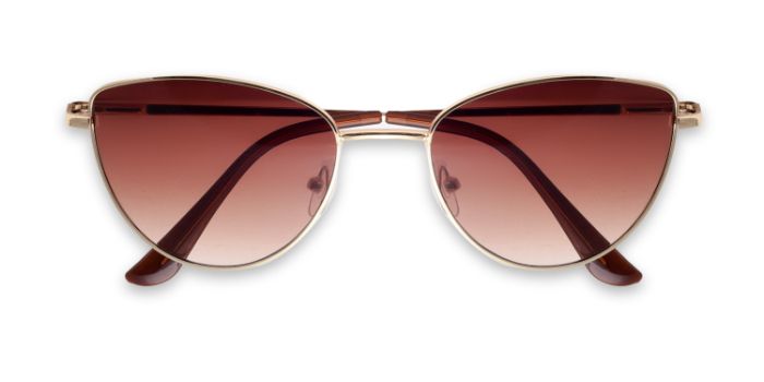  Gold Tinted Butterfly Prescription Sunglasses for Women