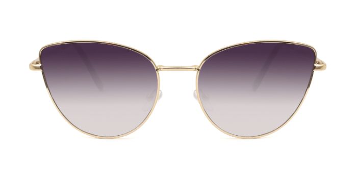  Gold Tinted Cateye Prescription Sunglasses for Women