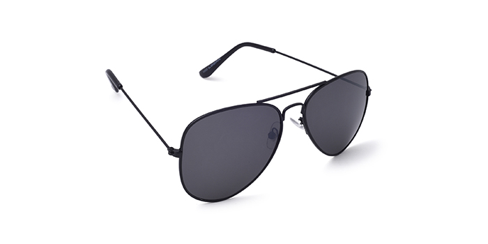 Black tinted aviator sales sunglasses