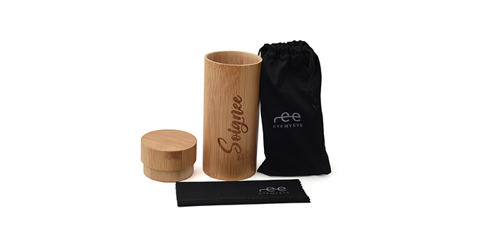  Bamboo Black Tinted Wayfarer Sunglasses for Men and Women