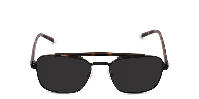TITAN Black Gradient Square Sunglasses for Men
