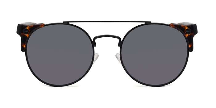 black tinted round sunglasses