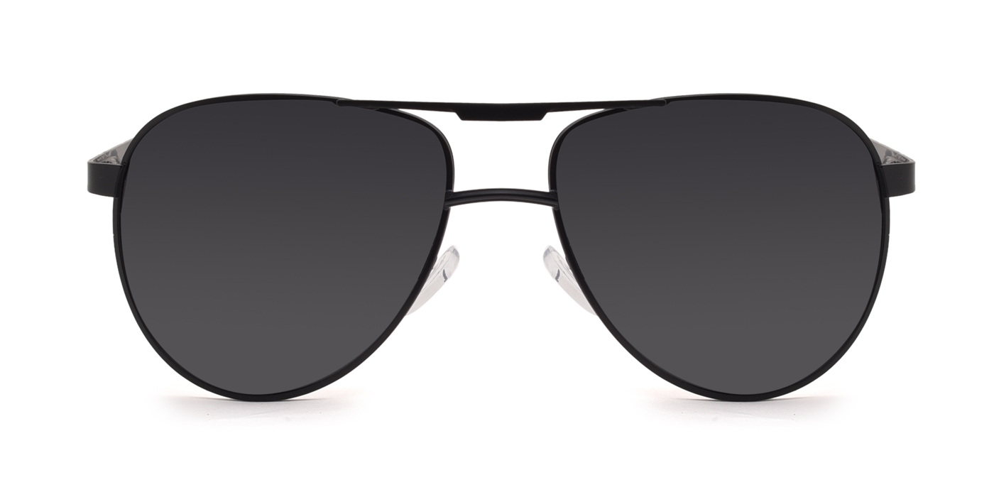 Black polarized shop aviator sunglasses