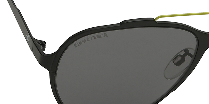 FASTRACK Black Tinted Aviator Sunglasses for Men