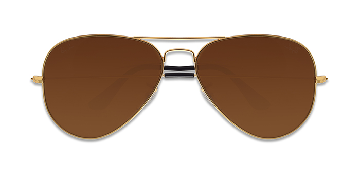 Ray-Ban Tinted Brown Aviator Sunglasses for Men and Women