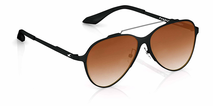 FASTRACK Brown Gradient Aviator Sunglasses for Men