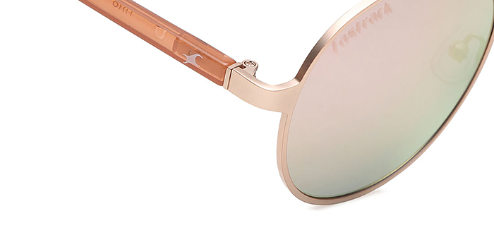 FASTRACK Brown Tinted Round Sunglasses for Women