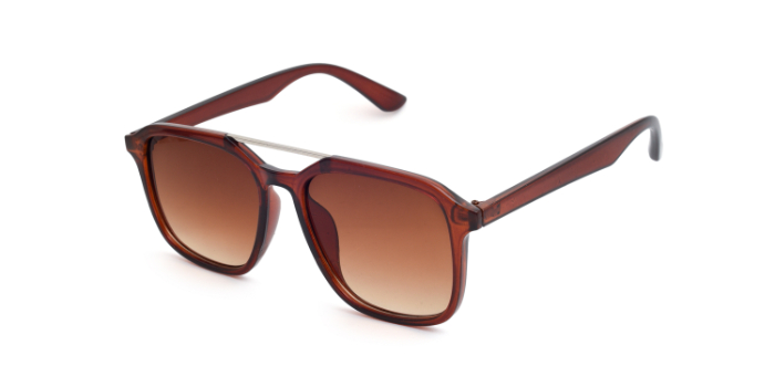  Brown Tinted Wraparound Sunglasses for Men