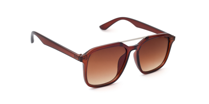  Brown Tinted Wraparound Sunglasses for Men