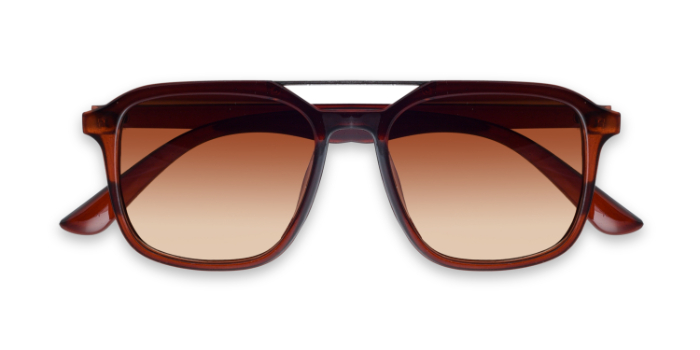  Brown Tinted Wraparound Sunglasses for Men