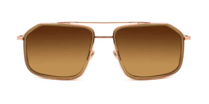 Etnia Barcelona Brown Polarized Square Sunglasses for Men and Women