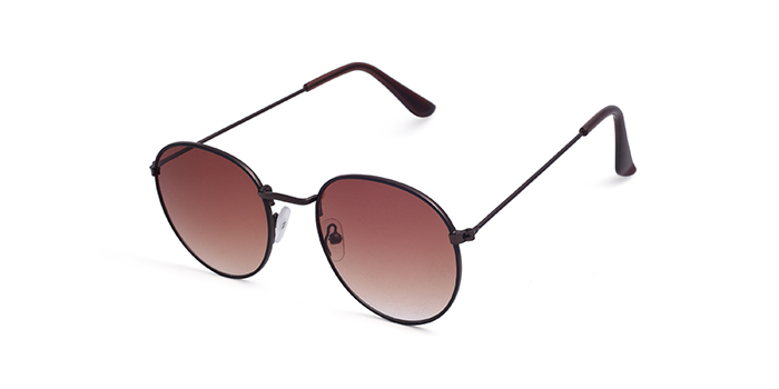  Brown Tinted Round Sunglasses for Men and Women