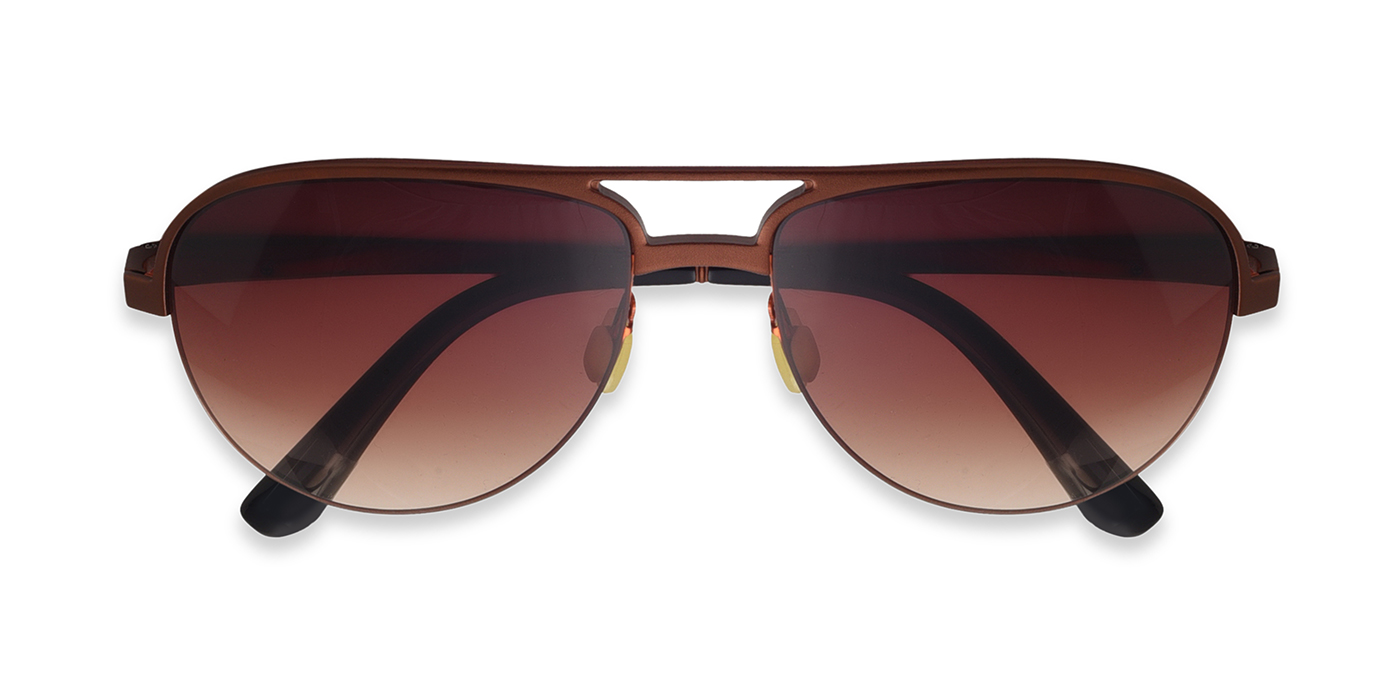 Brown gradient hotsell aviator sunglasses