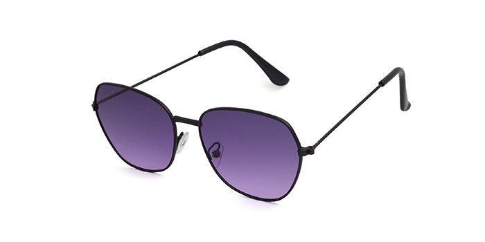  Purple Tinted Hexagon Sunglasses for Men