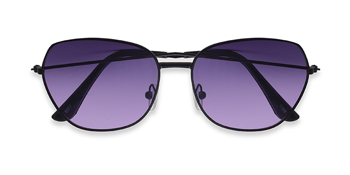  Purple Tinted Hexagon Sunglasses for Men