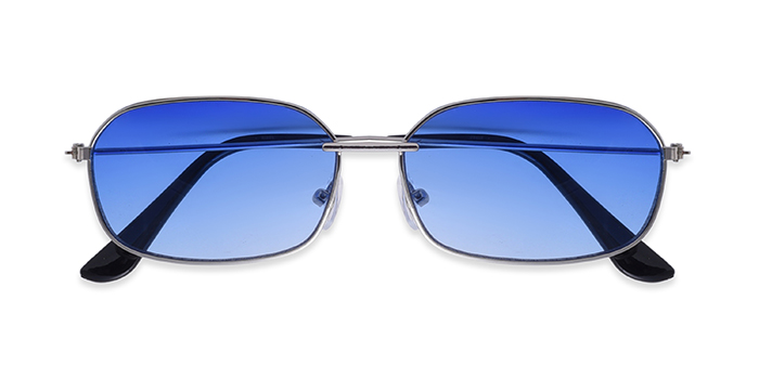 women's blue tinted sunglasses