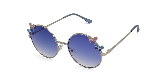  Blue Tinted Round Sunglasses for Girls