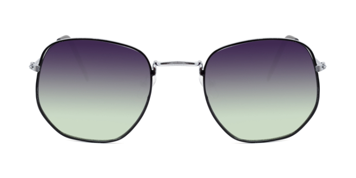  Green Tinted Hexagon Sunglasses for Men and Women