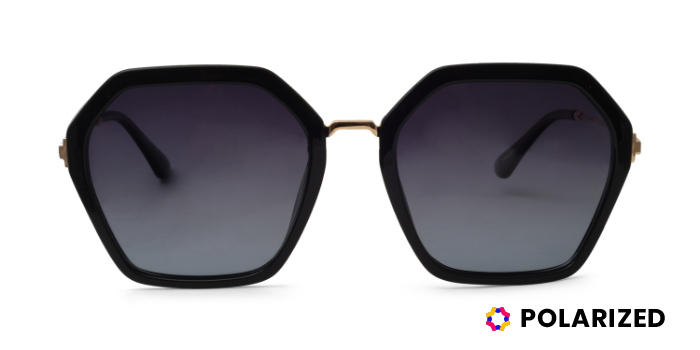 SOIGNEE by EyeMyEye S20A5263 Blue Polarized Hexagon Eyeglasses for Men and Women