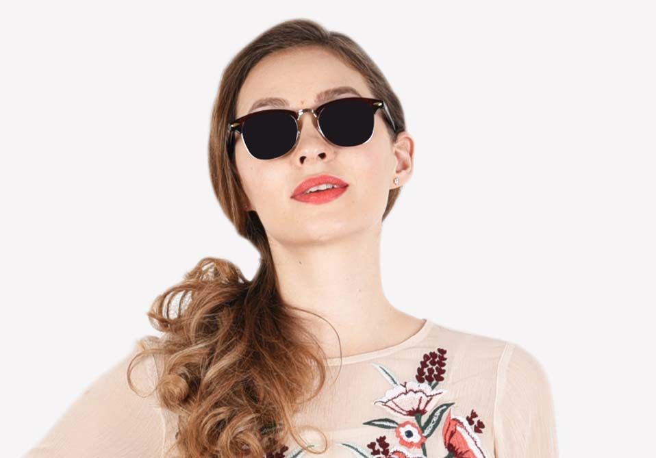  Blue Polarized Clubmaster Sunglasses for Men and Women