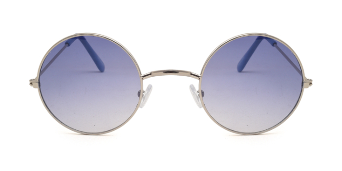  Blue Tinted Round Sunglasses for Men and Women