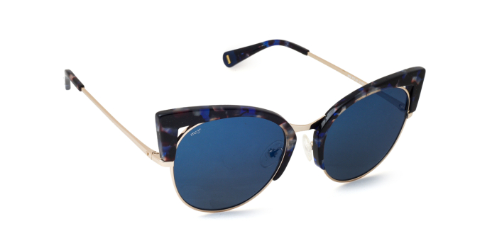 IMAGE Blue Mirror Cateye Sunglasses for Women