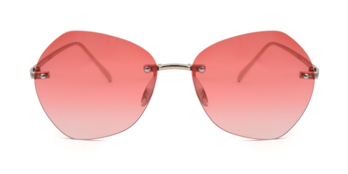  Pink Tinted Octagon Sunglases for Women