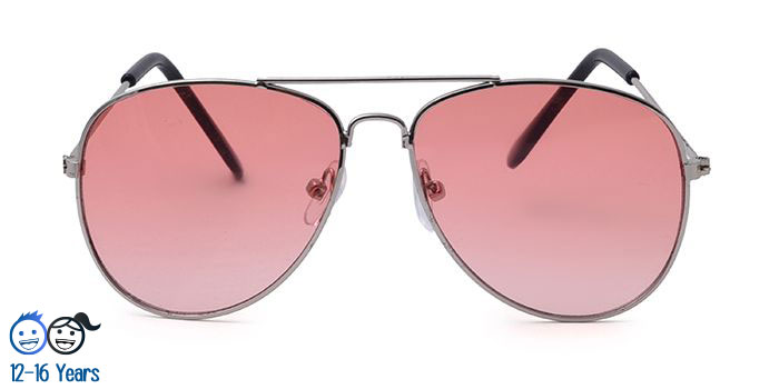  Pink Tinted Aviator Sunglasses for Kids