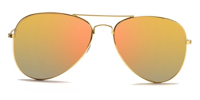 Mens gold store mirror sunglasses