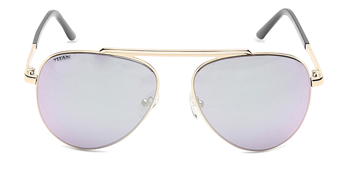 TITAN Green Tinted Aviator Sunglasses for Women