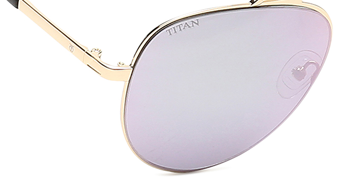 TITAN Green Tinted Aviator Sunglasses for Women