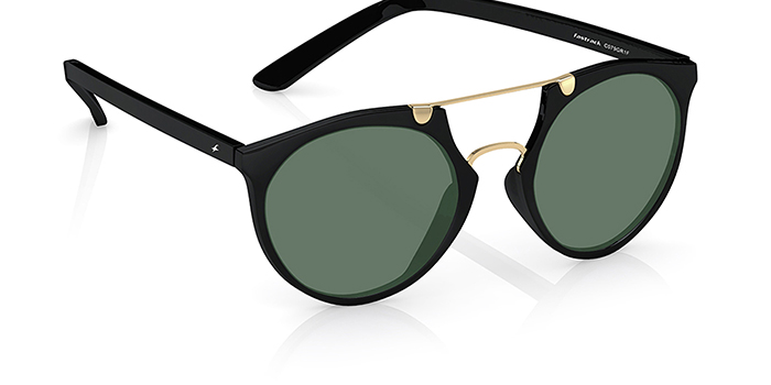 FASTRACK Green Tinted Round Sunglasses for Women